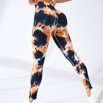 Ink Tie-dye Printed Yoga Pant